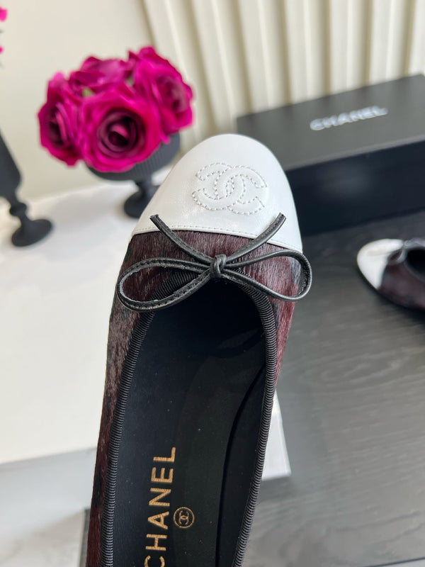 CC 26s Ballet Flat Burugndy Horsehair 850780