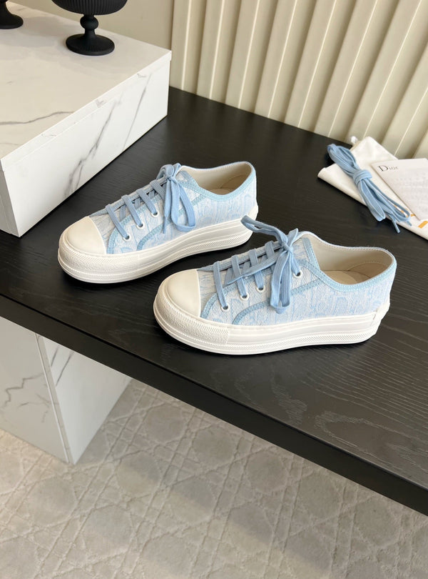 CD Dioriviera Walk'n'Dior Sneaker Blue White Cotton 851246