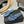 CC Chain Strap Thong Slippers Blue Cloth Sheepskin Velvet 305869