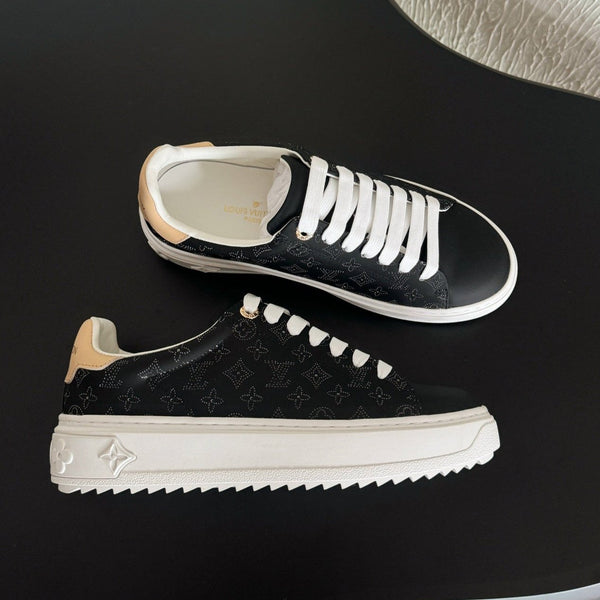 LV Sneakers Time Out Light Black Monogram Calfskin