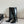 HIGH HEEL KNEE BOOTS IN BLACK SHINY CALFSKIN
