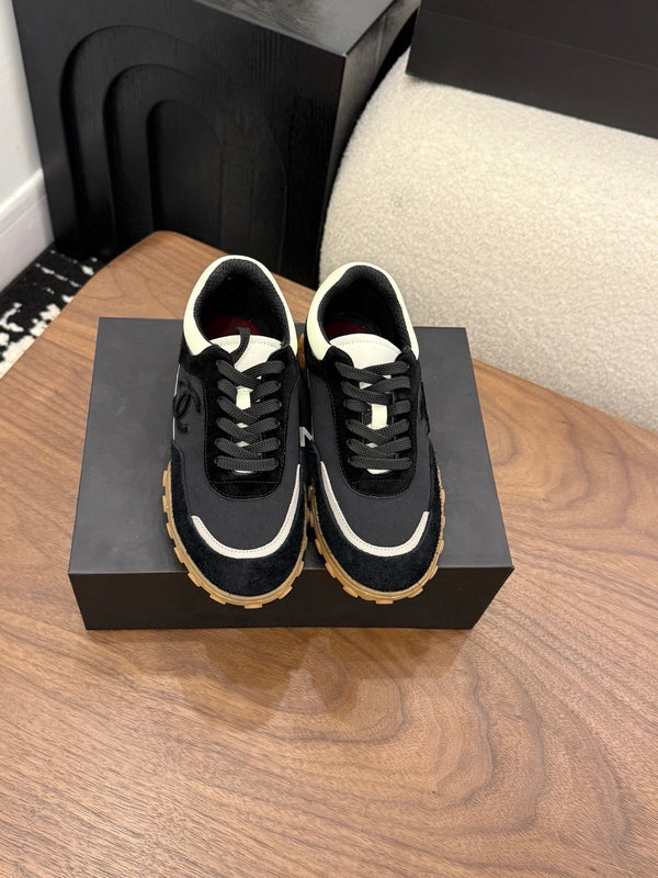 CC 2026 Sneaker Black Fabric Suede Calfskin 676171