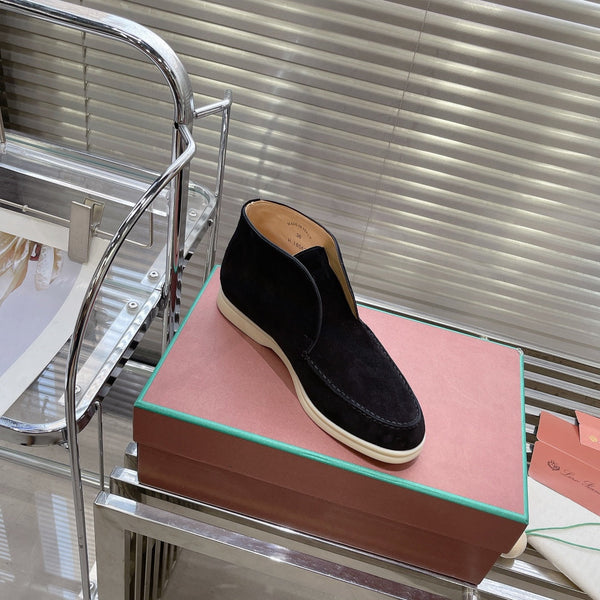 open walk chukka boot black suede