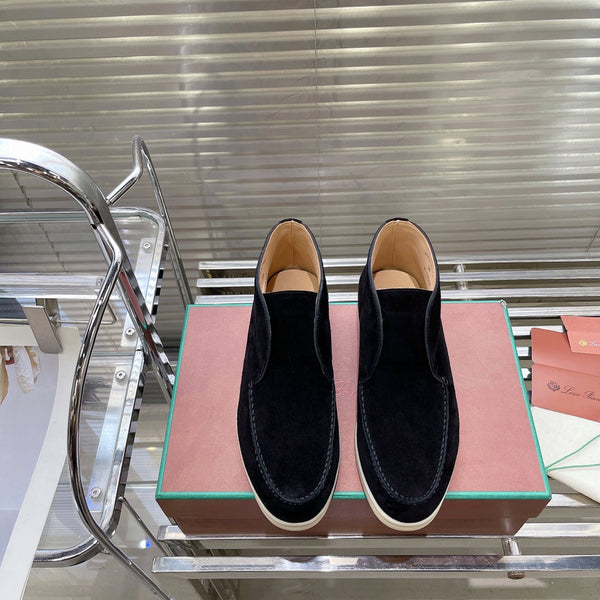 open walk chukka boot black suede