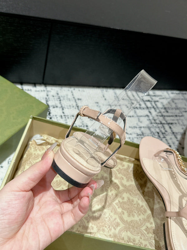 SANDALO INFRADITO IN VITELLO BEIGE MANDORLA