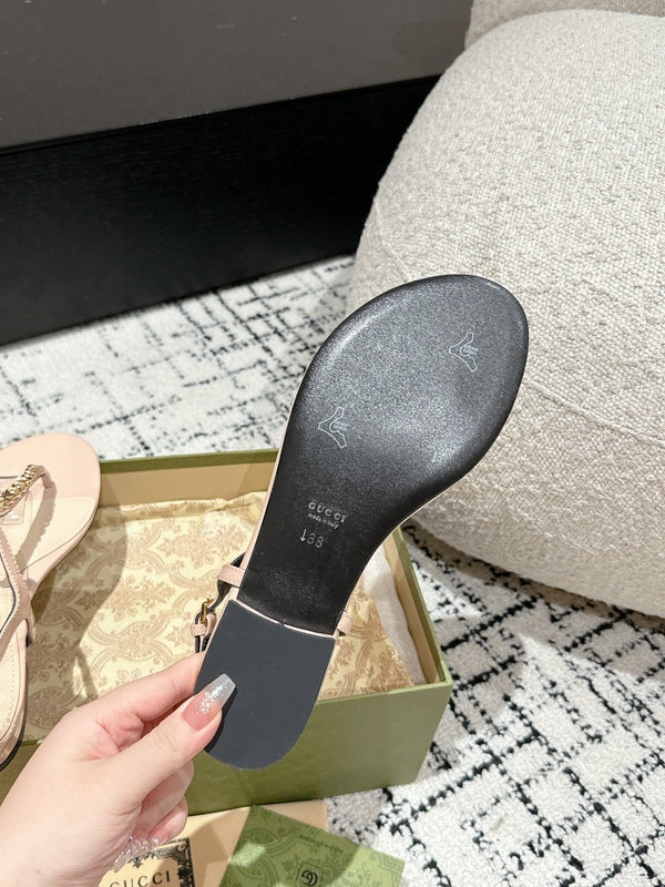 SANDALO INFRADITO IN VITELLO BEIGE MANDORLA