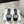 CD Dway Heeled Slide Black Mix White Embroidered Cotton