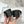 CD Dway Heeled Slide Black Mix White Embroidered Cotton