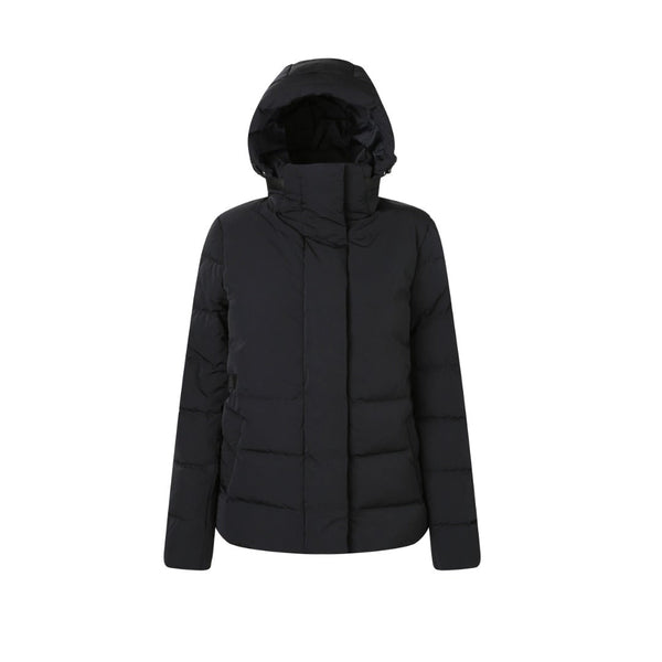C. Goose Down Jacket With Hood Black Polyester 0001