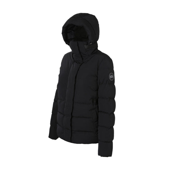 C. Goose Down Jacket With Hood Black Polyester 0001