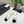 CC 25P Double-Buckle Mary Jane Sandals Black White Sheepskin 466992
