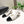 CC 26P Slingback Pearl-Shaped Heel 7cm White Black Quited Leather 767267