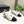CC 26P Slingback Pearl-Shaped Heel 7cm Black White Leather 767269
