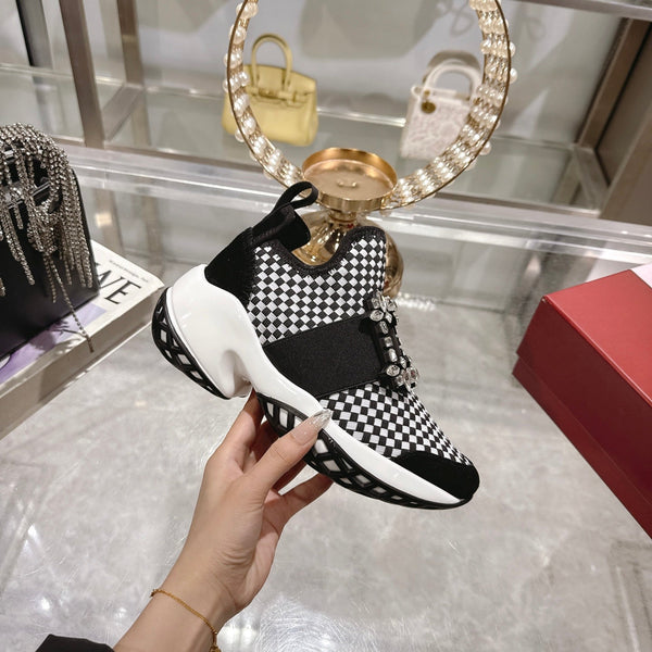 Viv Diamond Sneaker Black Custom Woven 262955