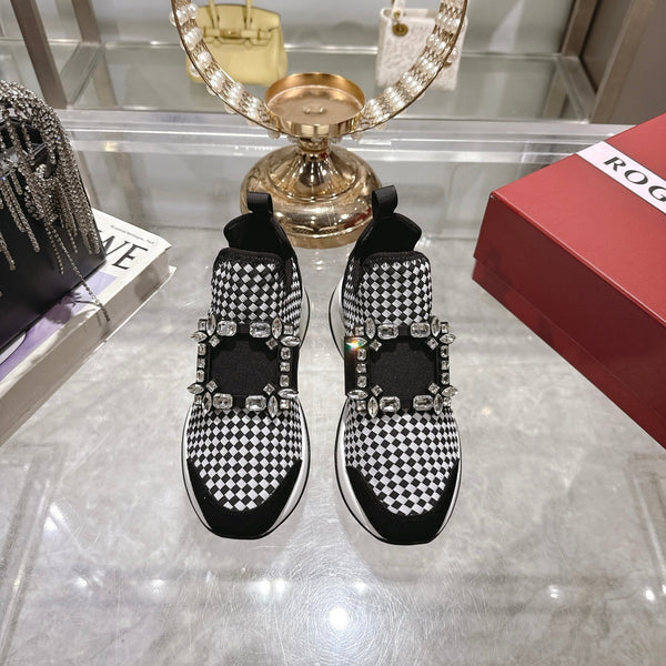 Viv Diamond Sneaker Black Custom Woven 262955