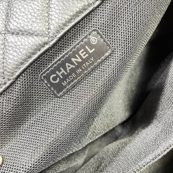 CC 26s Flap Bag 46 In Black Caviar Calfskin
