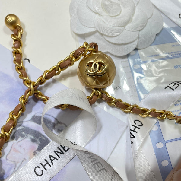 CC 26s Flap Bag 20 In Brown Lambskin