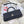 CC Maxi Flap Bag with Top Handle 31cm Black Denim
