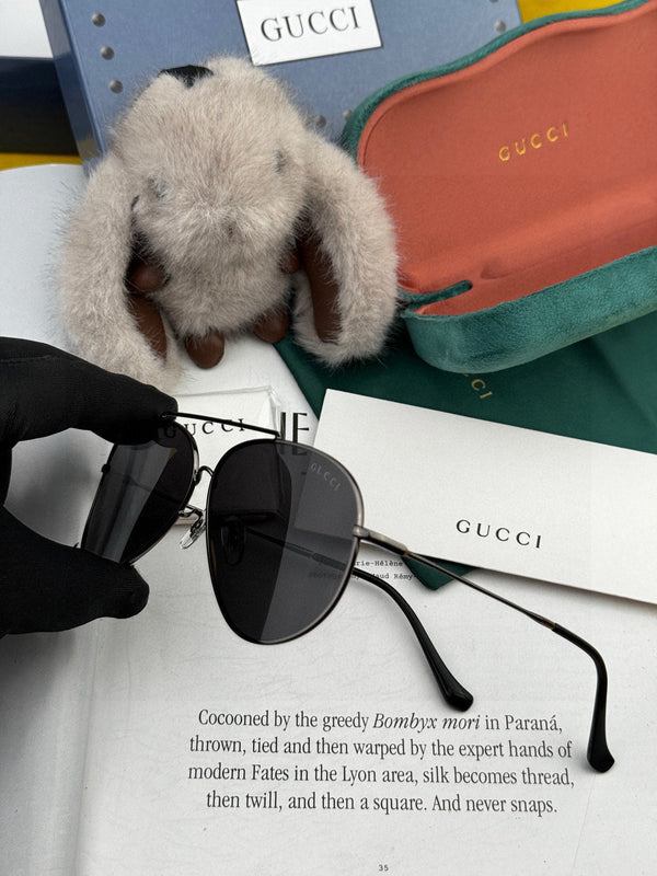 OCCHIALI DA SOLE CON MONTATURA AVIATOR G2203 IN METALLO