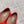 ALAIA CRISS CROSS BALLET FLAT IN CANDY RED LAMBSKIN WITH SILVER HARDWARE