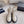 CC Ankle Boots In White Beige Wrinkled Calfskin 145489