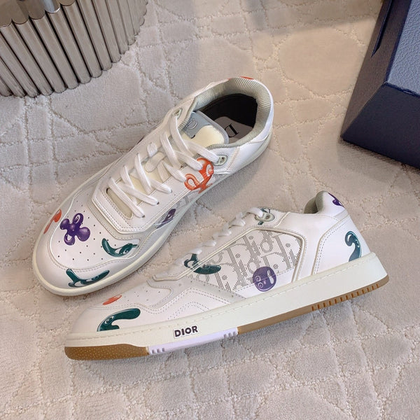 CD B27 Sneaker bassa Bianco Verde Mix Arancione Viola Stampa Vitello