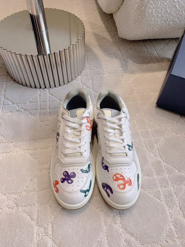 CD B27 Sneaker bassa Bianco Verde Mix Arancione Viola Stampa Vitello