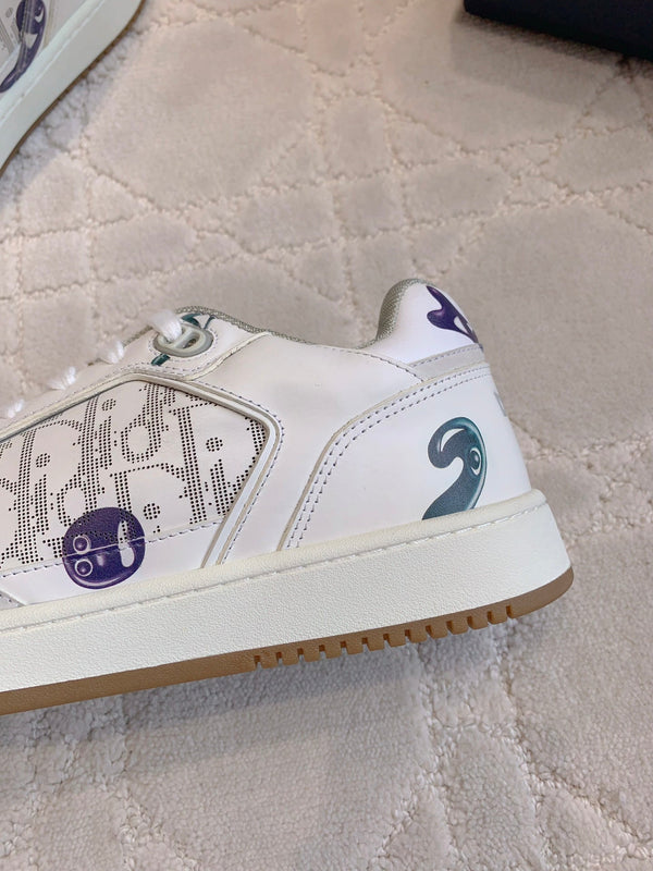 CD B27 Sneaker bassa Bianco Verde Mix Arancione Viola Stampa Vitello