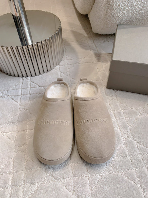 PANTOFOLA ALASKA IN CAMOSCIO BEIGE