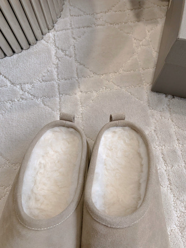 PANTOFOLA ALASKA IN CAMOSCIO BEIGE
