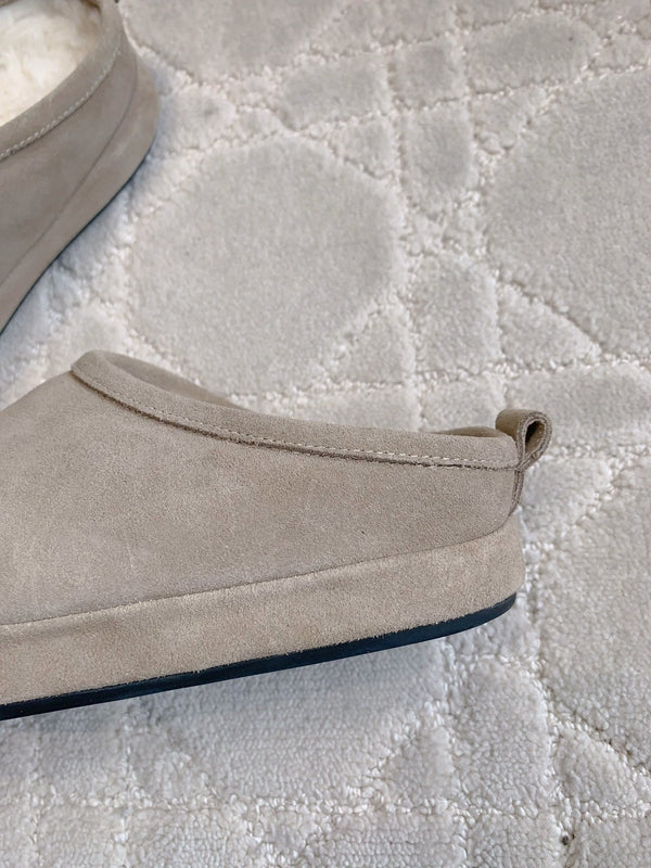 PANTOFOLA ALASKA IN CAMOSCIO BEIGE