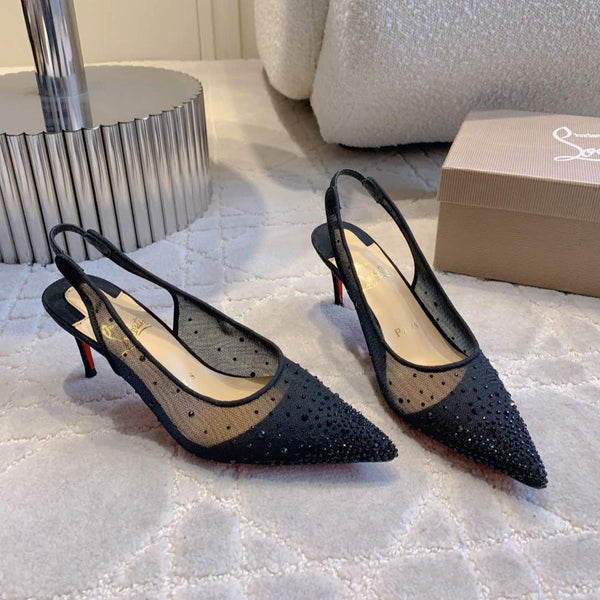 CL Follies Strass 65mm Black Mesh 177135