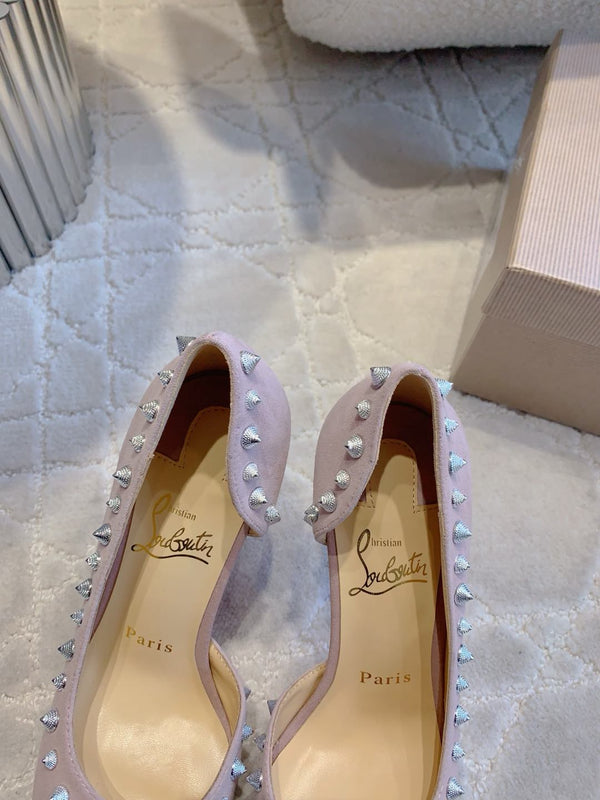 CL Irishell 85 Studded d'Orsay Pumps Thistle Suede 177130