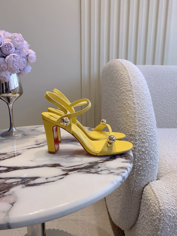 CL Atmospheria 90mm embellished sandals Yellow Leather 177089