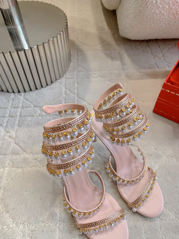 RC Pearl Sandals Pink Sheepskin 328430