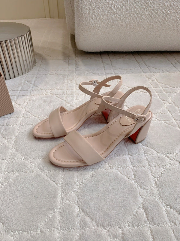 CL Simple Sandals Nude Sheepskin 328456