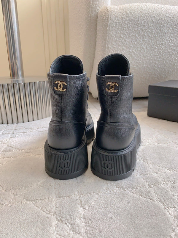 CC 24 Combat Boots 50mm Black Calfskin & Sheepskin 404286