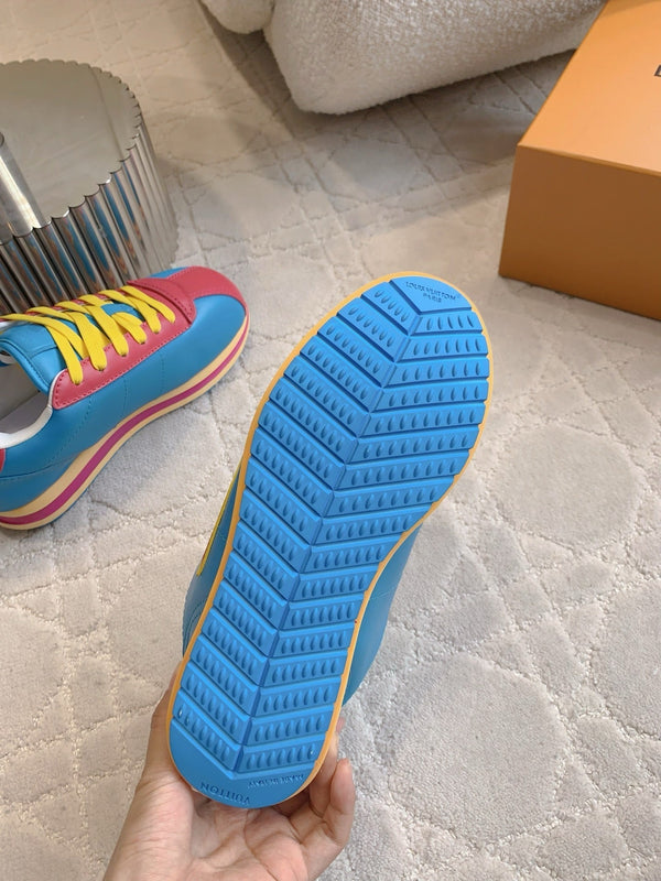 LV BUTTERSOFT Sneaker Dark Blue Monogram-Printed Lambskin 516886