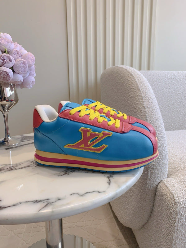 LV BUTTERSOFT Sneaker Dark Blue Monogram-Printed Lambskin 516886