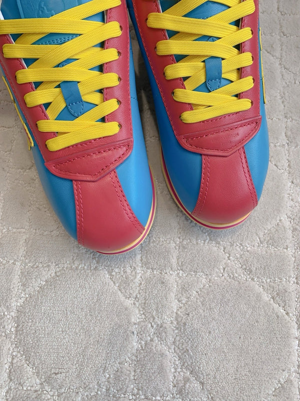 LV BUTTERSOFT Sneaker Dark Blue Monogram-Printed Lambskin 516886