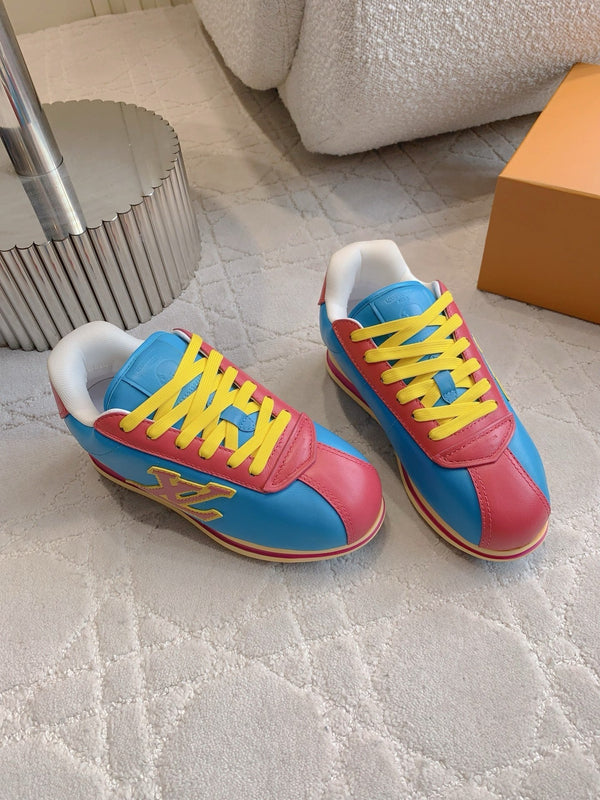 LV BUTTERSOFT Sneaker Dark Blue Monogram-Printed Lambskin 516886