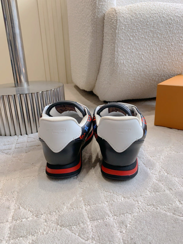 LV BUTTERSOFT Sneaker Black Mix White Monogram-Printed Lambskin 516881