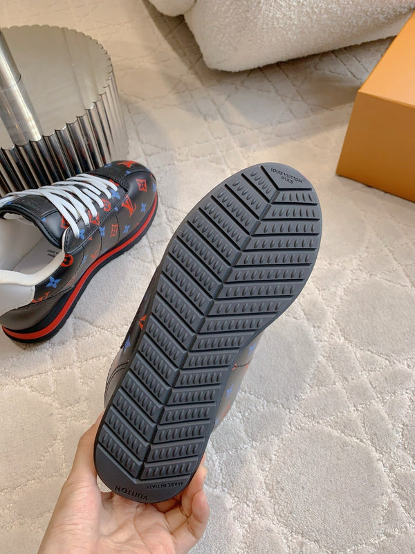 LV BUTTERSOFT Sneaker Black Mix White Monogram-Printed Lambskin 516881