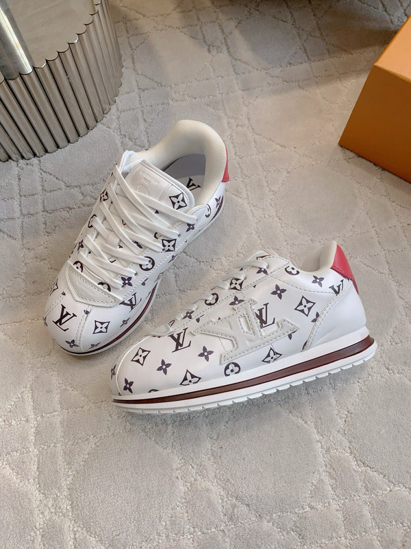 LV BUTTERSOFT Sneaker White Monogram-Printed Lambskin 516882