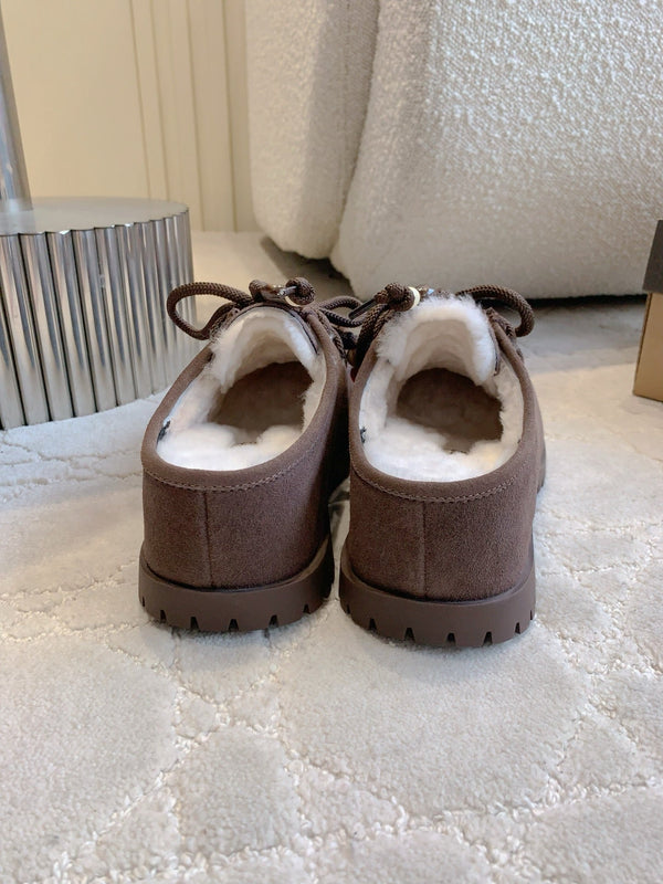 UGG Yupoo Loafers Burgundy Wool Suede Mule Fleece Lining 516909