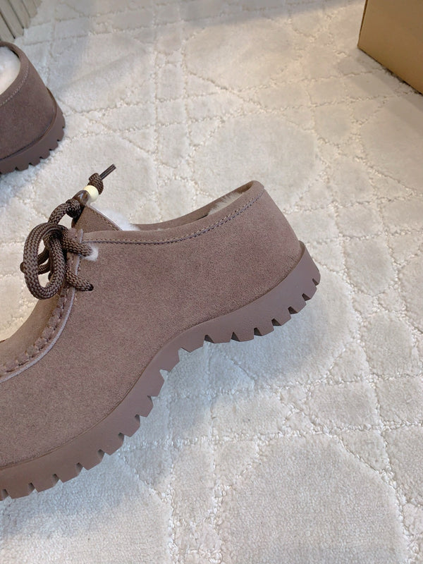 UGG Yupoo Loafers Burgundy Wool Suede Mule Fleece Lining 516909