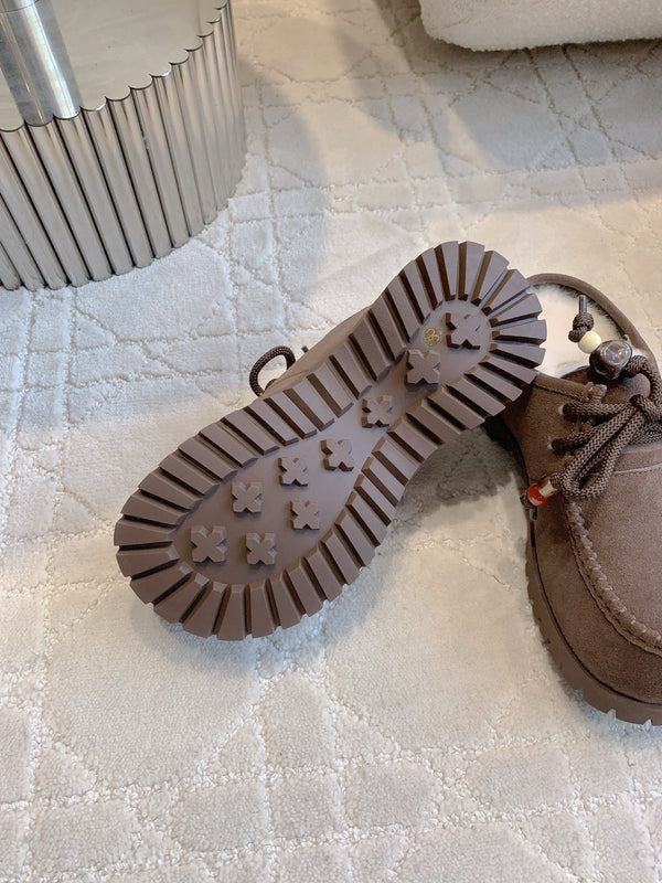 UGG Yupoo Loafers Burgundy Wool Suede Mule Fleece Lining 516909