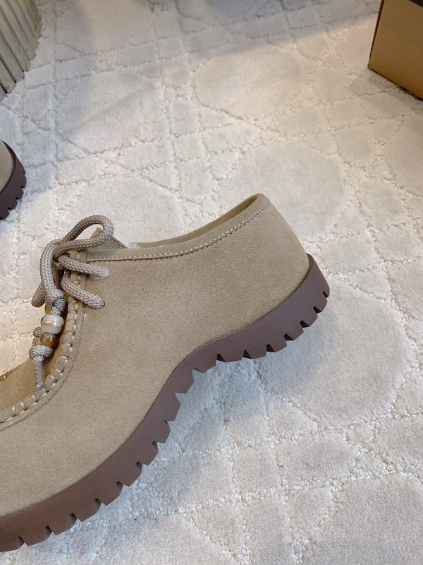 UGG Yupoo Loafers Khaki Wool Suede Mule Fleece Lining 516911