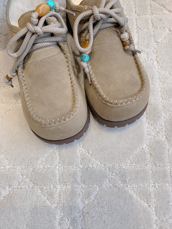 UGG Yupoo Loafers Khaki Wool Suede Mule Fleece Lining 516911