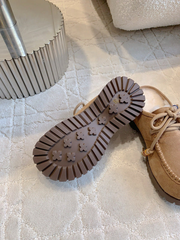 UGG Yupoo Loafers  Beige Wool Suede 516910